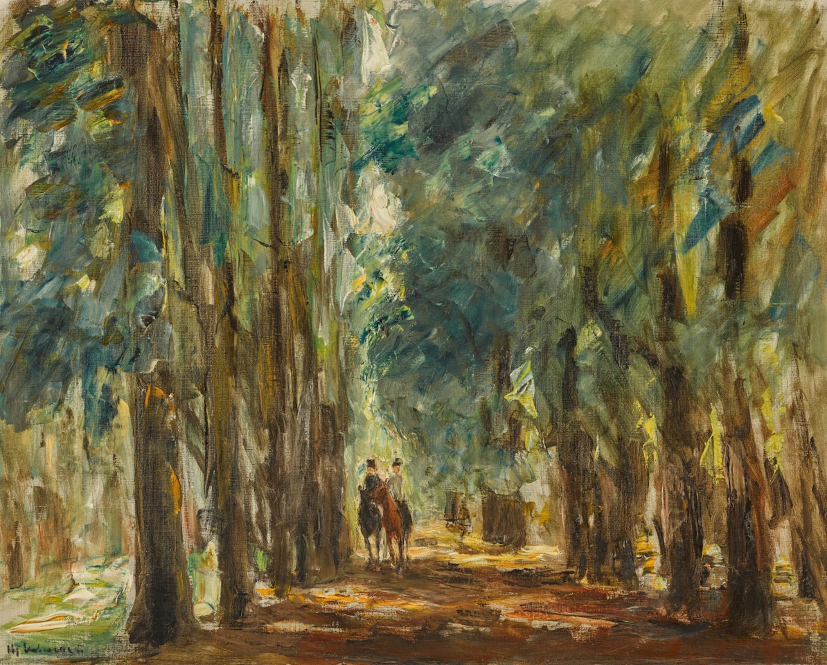 Zwei Reiter in der Allee bei Sakrow (Two Riders in the Avenue by Sakrow) by Max Liebermann