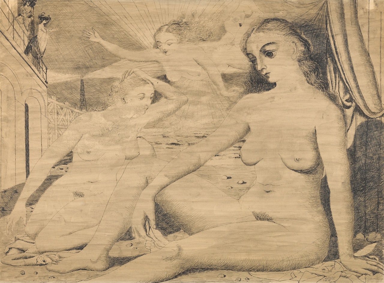 Trois femmes by Paul Delvaux