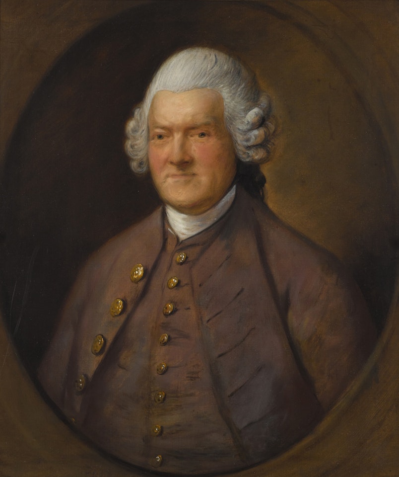 Portrait of Sir John Pringle, 1st Baronet (1707–1782), half-length, in a painted oval by Thomas Gainsborough