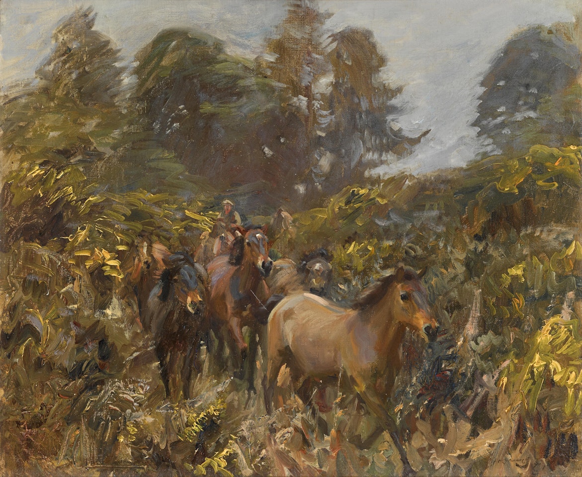 Coming through the gap by Alfred James Munnings