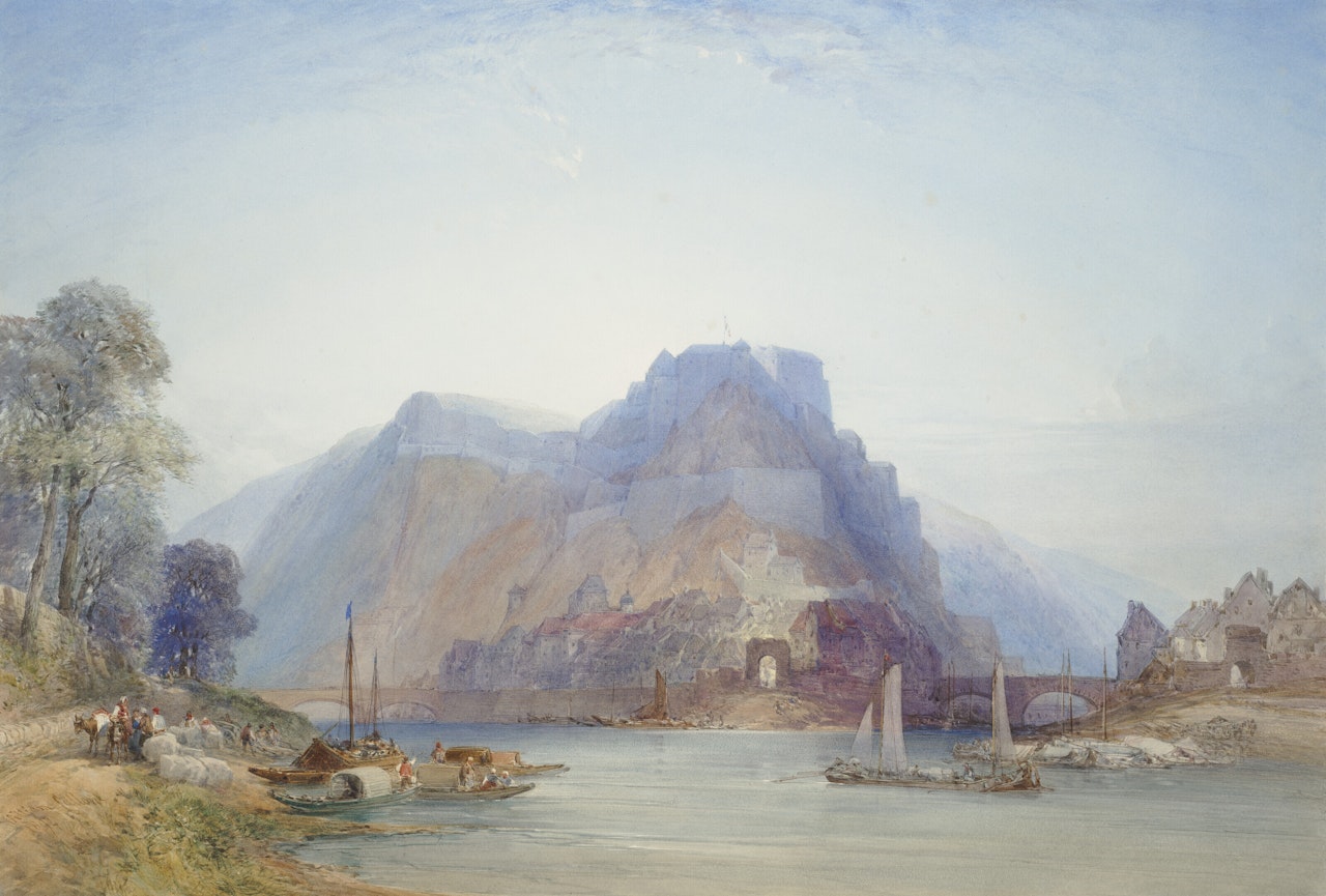 The fortress and town of Namur, at the junction of the Sambre and the Meuse by William Callow