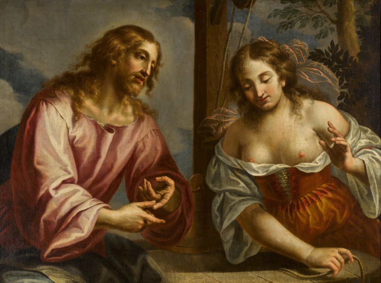 Christ and the Woman of Samaria by Italian School
