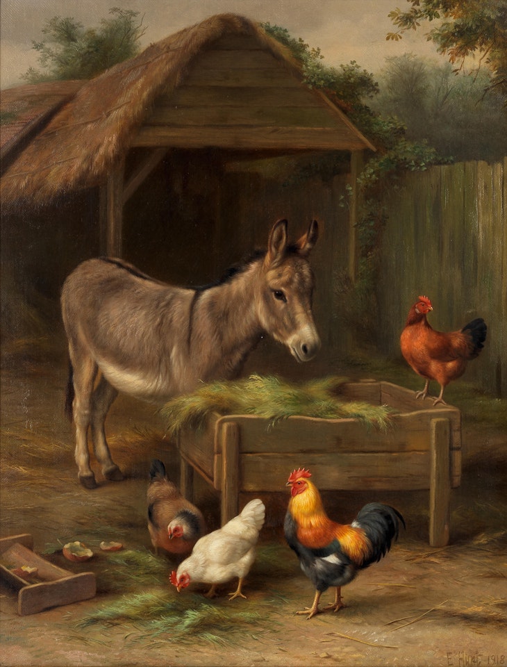 Feeding time by Edgar Hunt