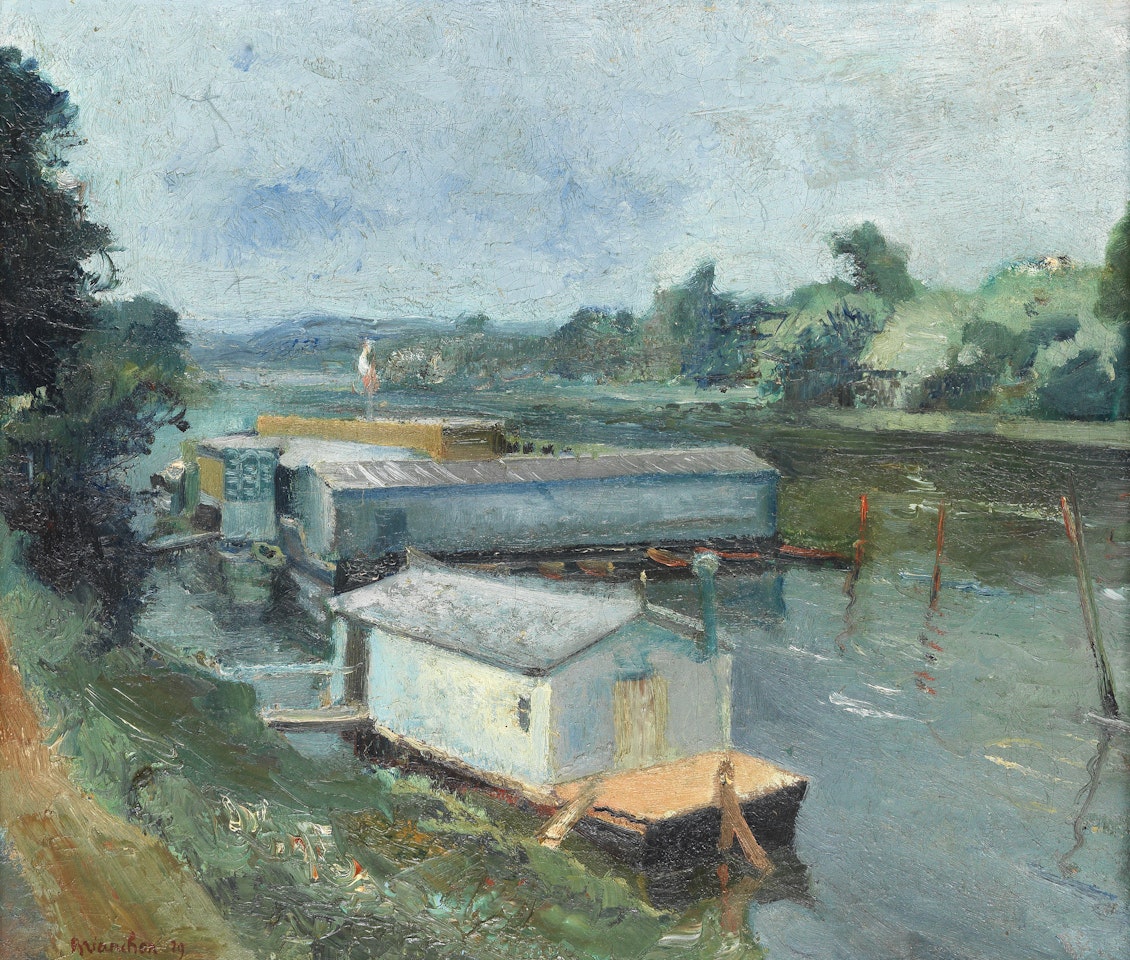 Les péniches by Maurice Brianchon