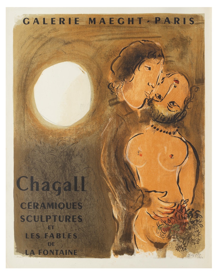 Couple en Ocre by Marc Chagall
