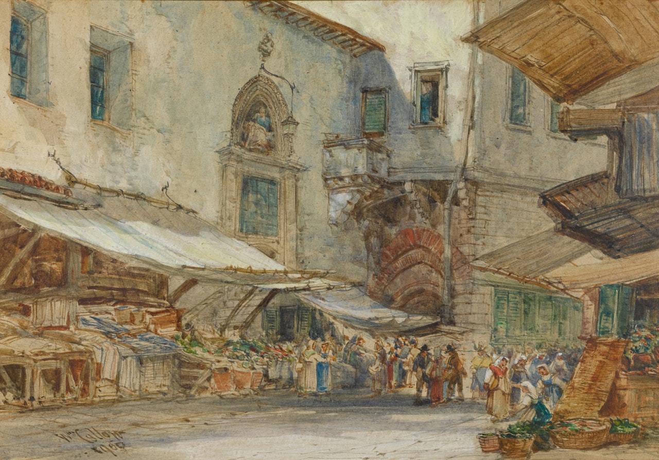 The Old Market, Florence by William Callow