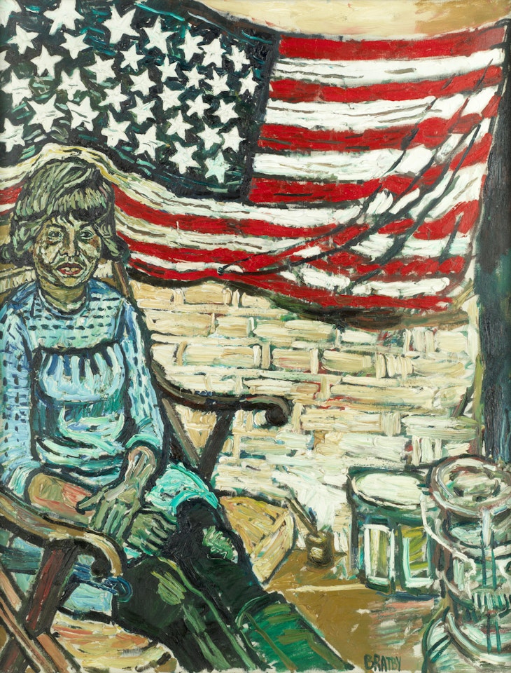Sophia Brown in Blue Dress by John Bratby
