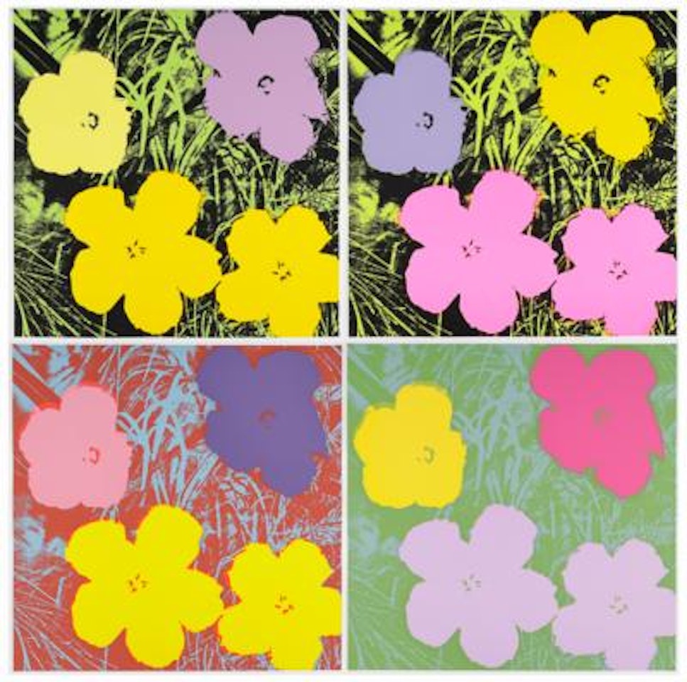 Flowers rückseitg gestempelt: published by Sunday B. Morning by Andy Warhol