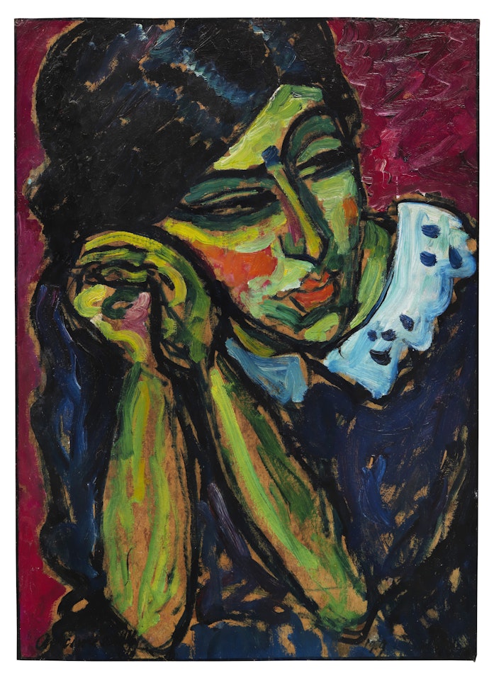 Mädchen mit Zopf by Alexej von Jawlensky