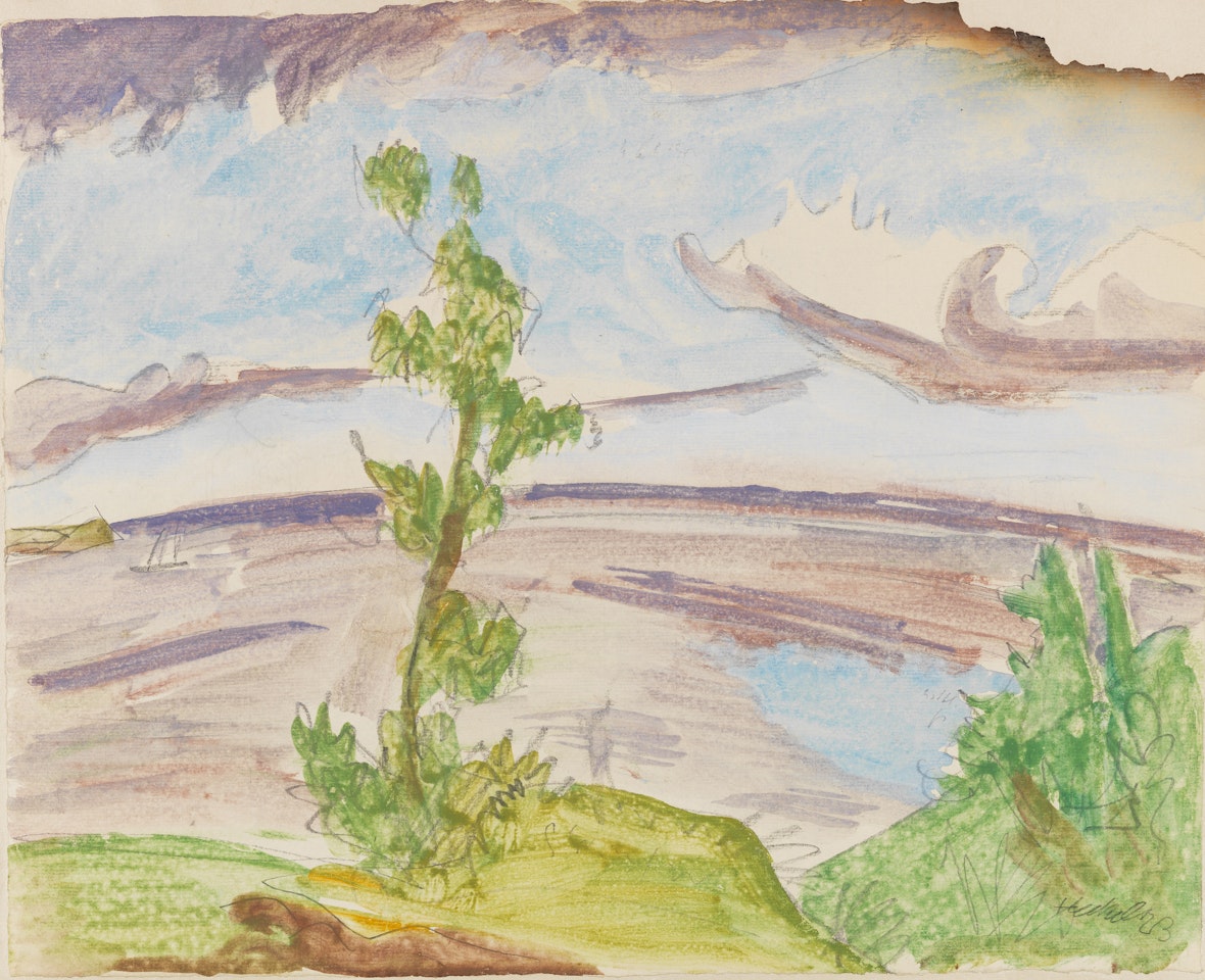 Blick über die Förde by Erich Heckel