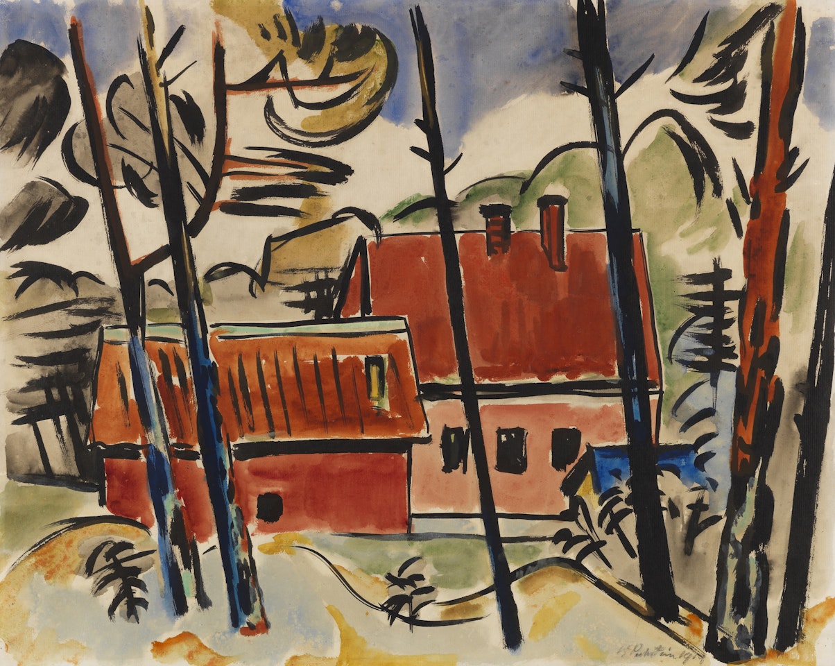 Rote Häuser by Max Pechstein