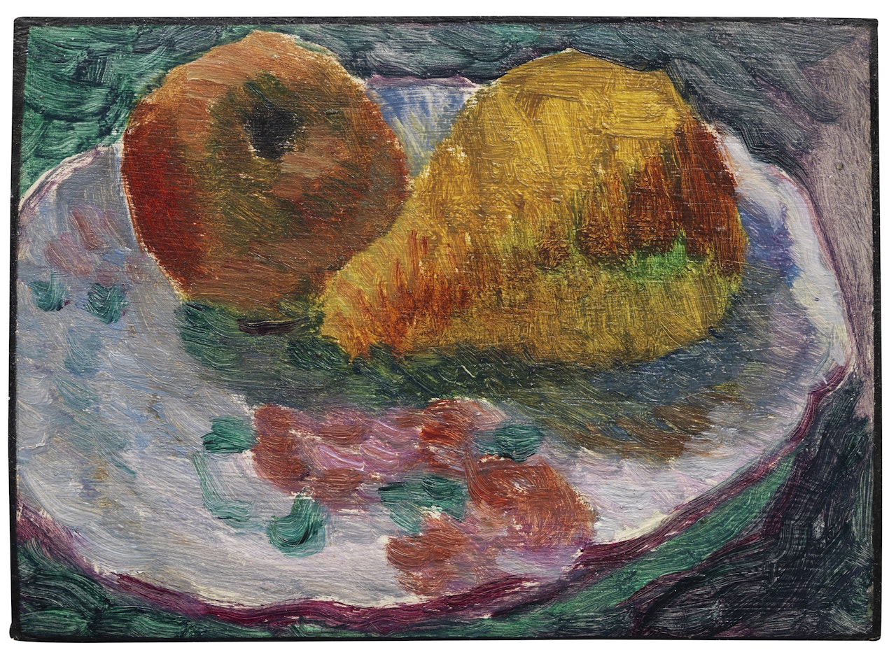 Stillleben mit Fayenceteller und Früchten by Alexej von Jawlensky