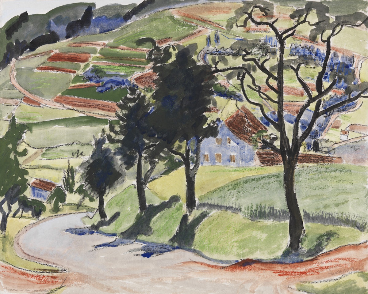 Straße in der Landschaft by Erich Heckel