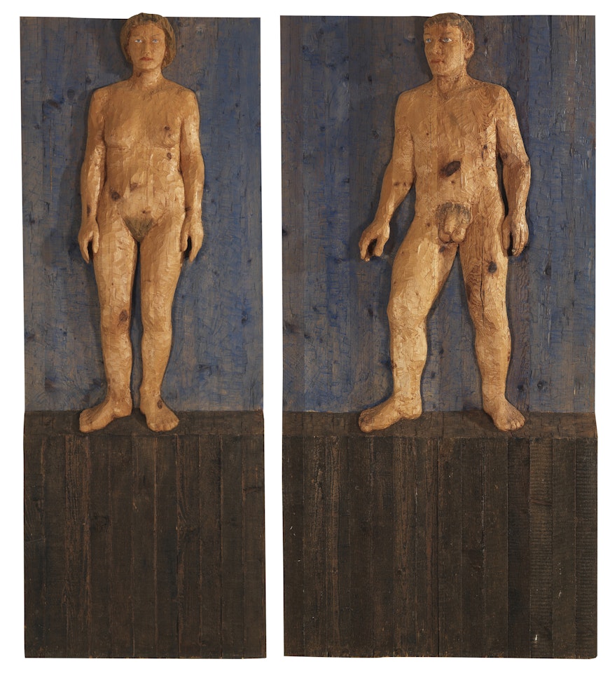 Relief Mann und Frau by Stephan Balkenhol