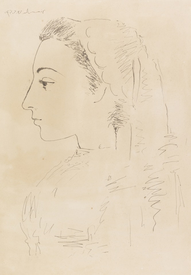 Jaqueline en profil by Pablo Picasso