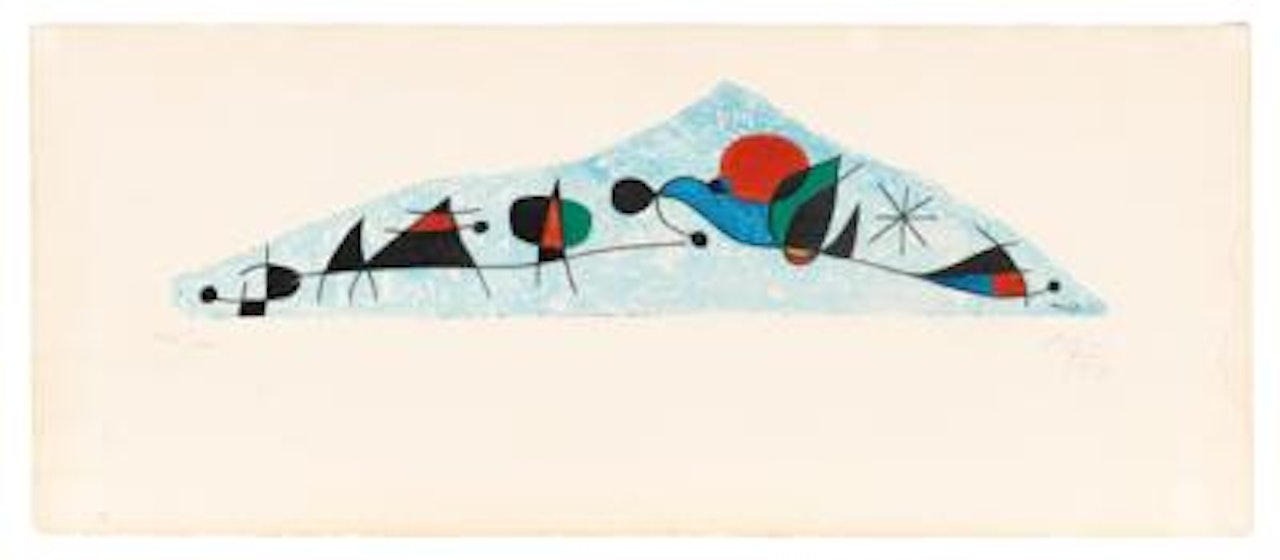 "L"Oiseau s"enfuit vers les Pyramides" by Joan Miró