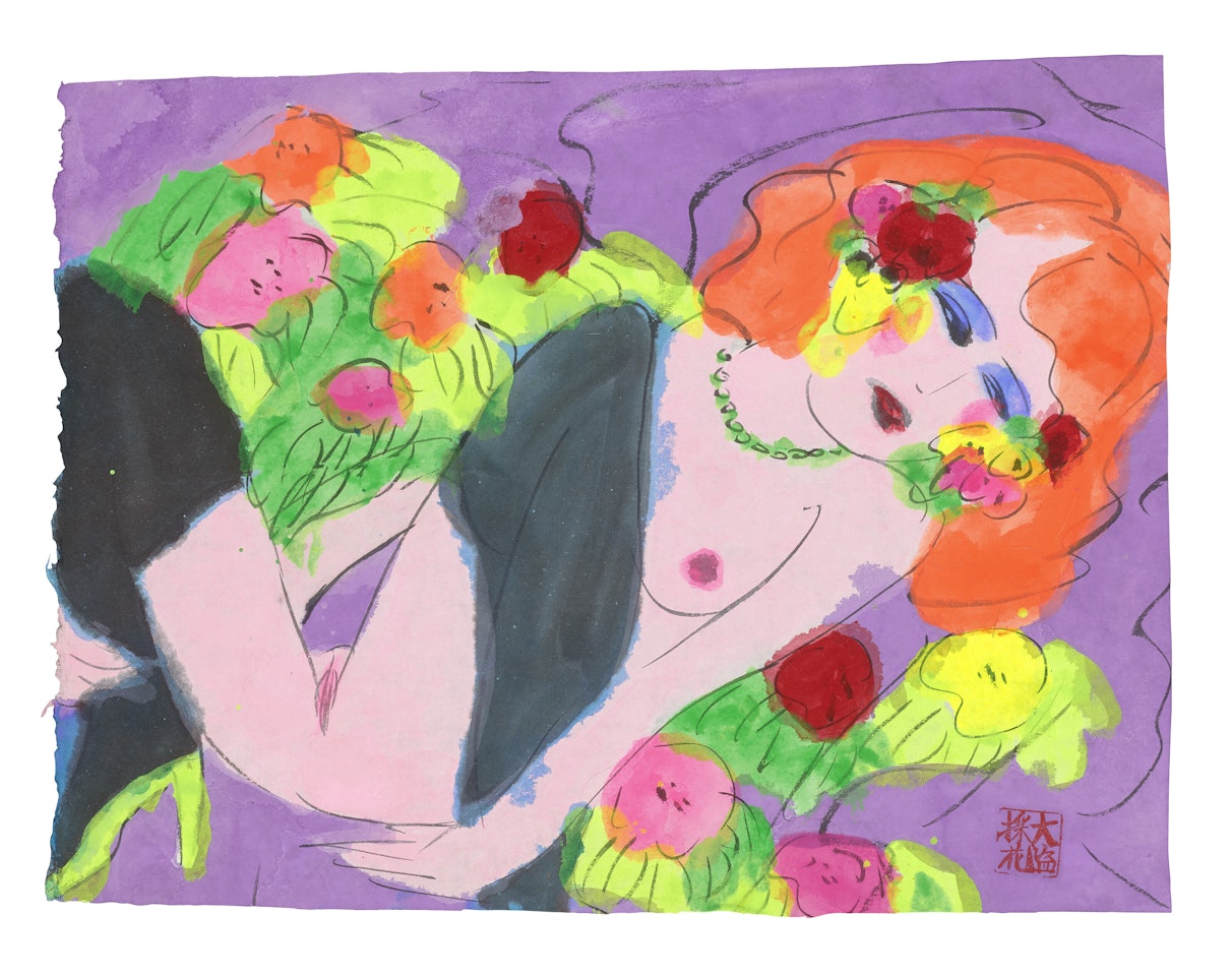 Reclining nude by Walasse Ting