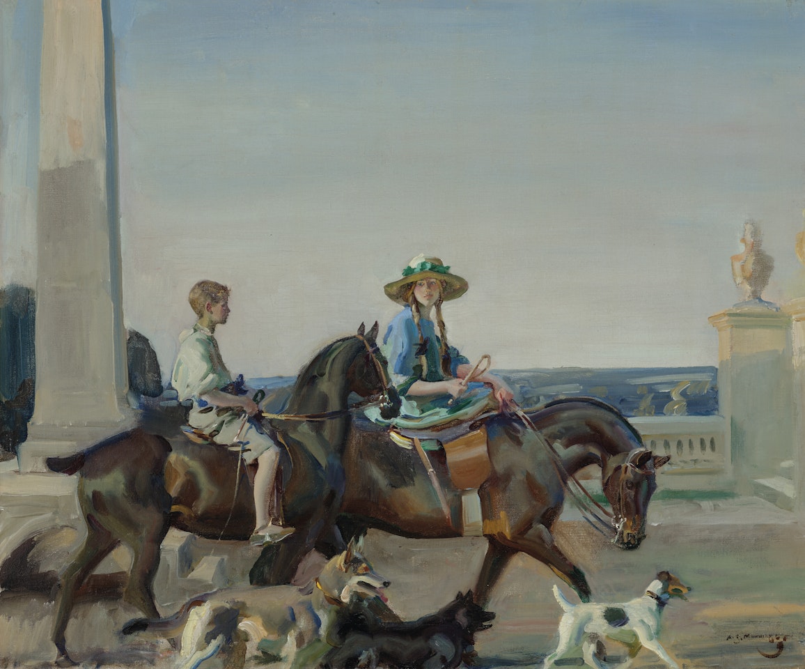 Honor and Hugh Vivian Smith by Alfred James Munnings