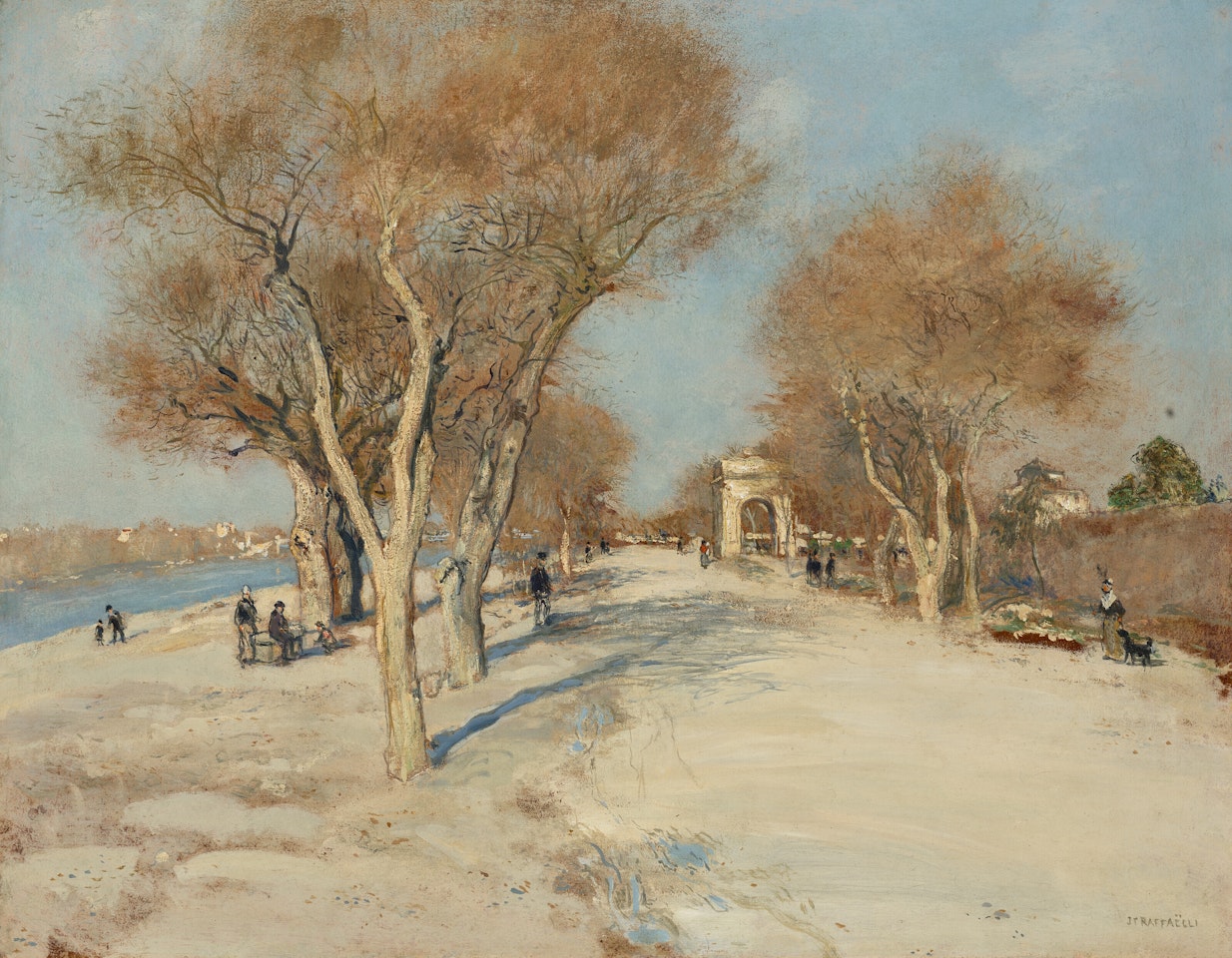Bord de Seine: la route ensoleillée by Jean Francois Raffaelli