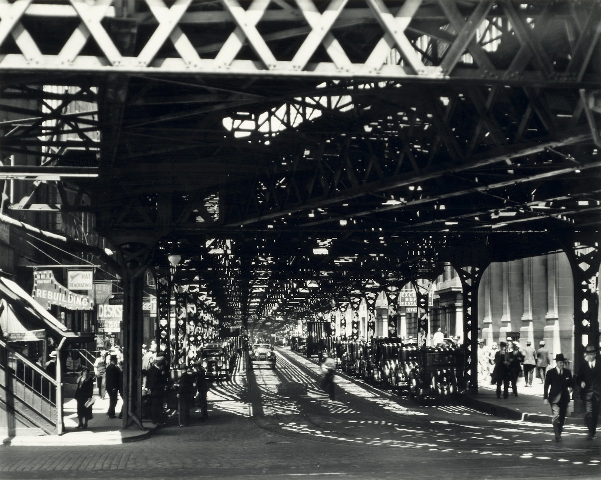 Under the EL at the Battery, New York by Berenice Abbott