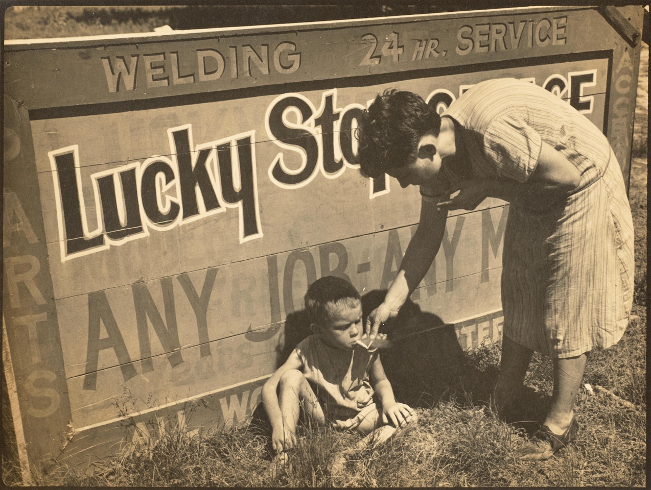 Lucky Stop Garage by Margaret Bourke-White