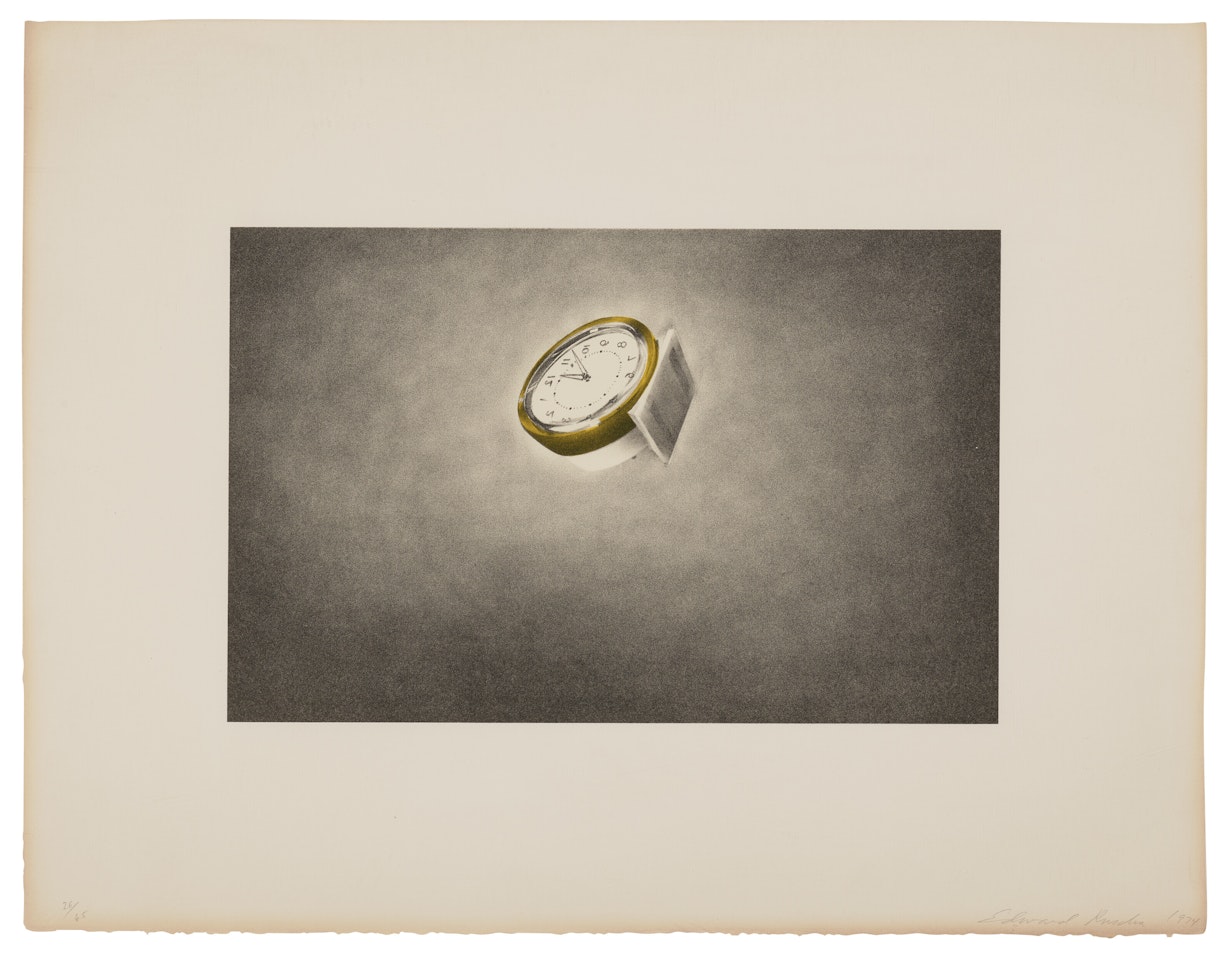 Clock, from Domestic Traquility Series by Ed Ruscha