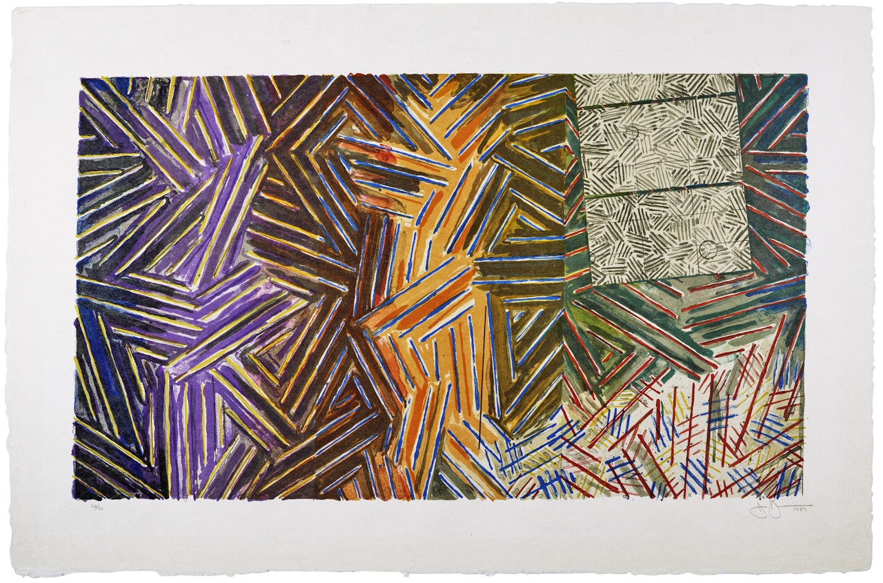 Between the Clock and the Bed by Jasper Johns