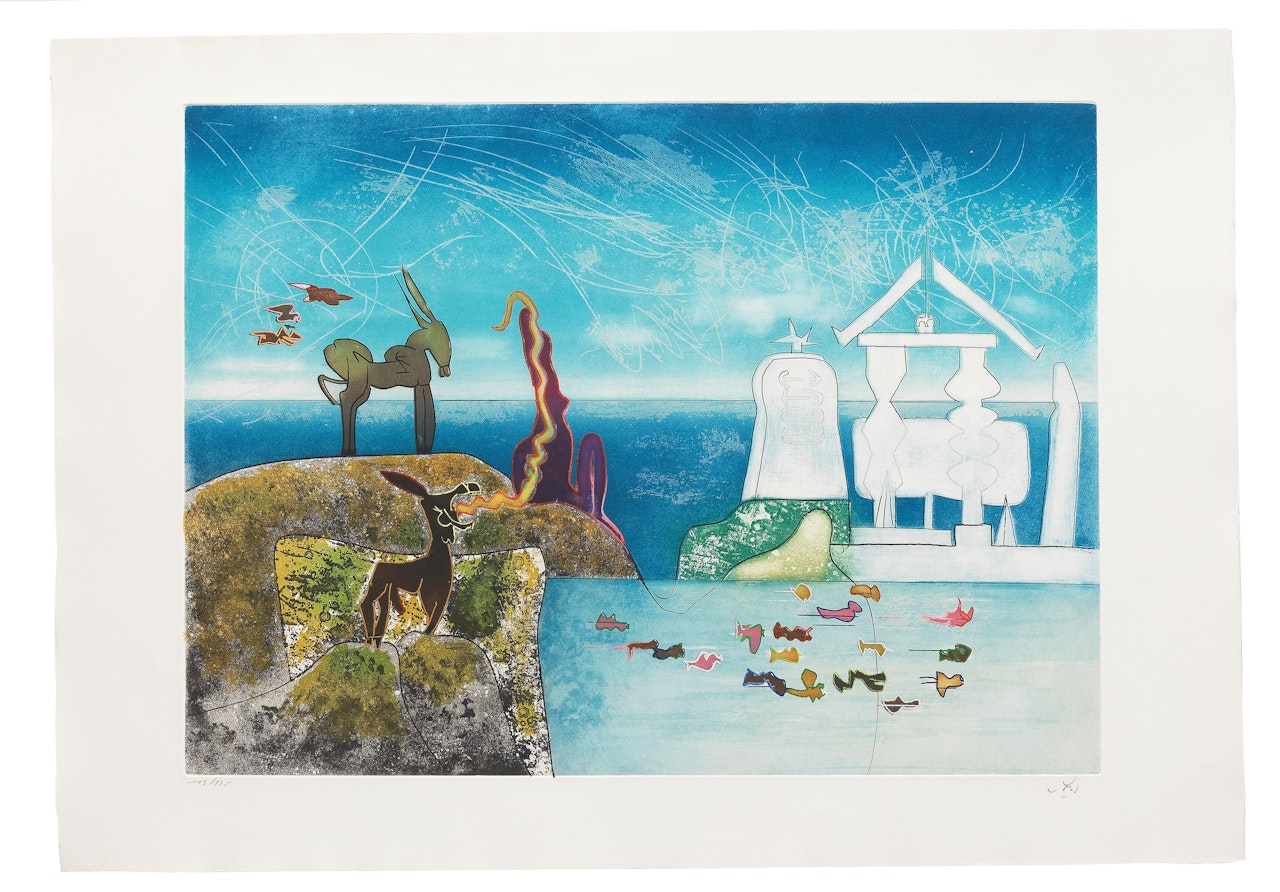 Héraclite, L'Arc, Obscure des Heures, Chiasso, Multiplicata, S.A., 1975 by Roberto Matta