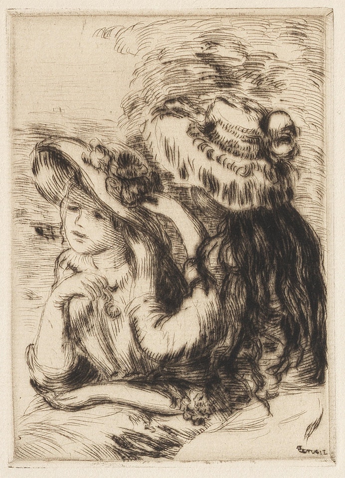 Le Chapeau Épinglé, 1ère Planche (Delteil; Stella 6) by Pierre-Auguste Renoir