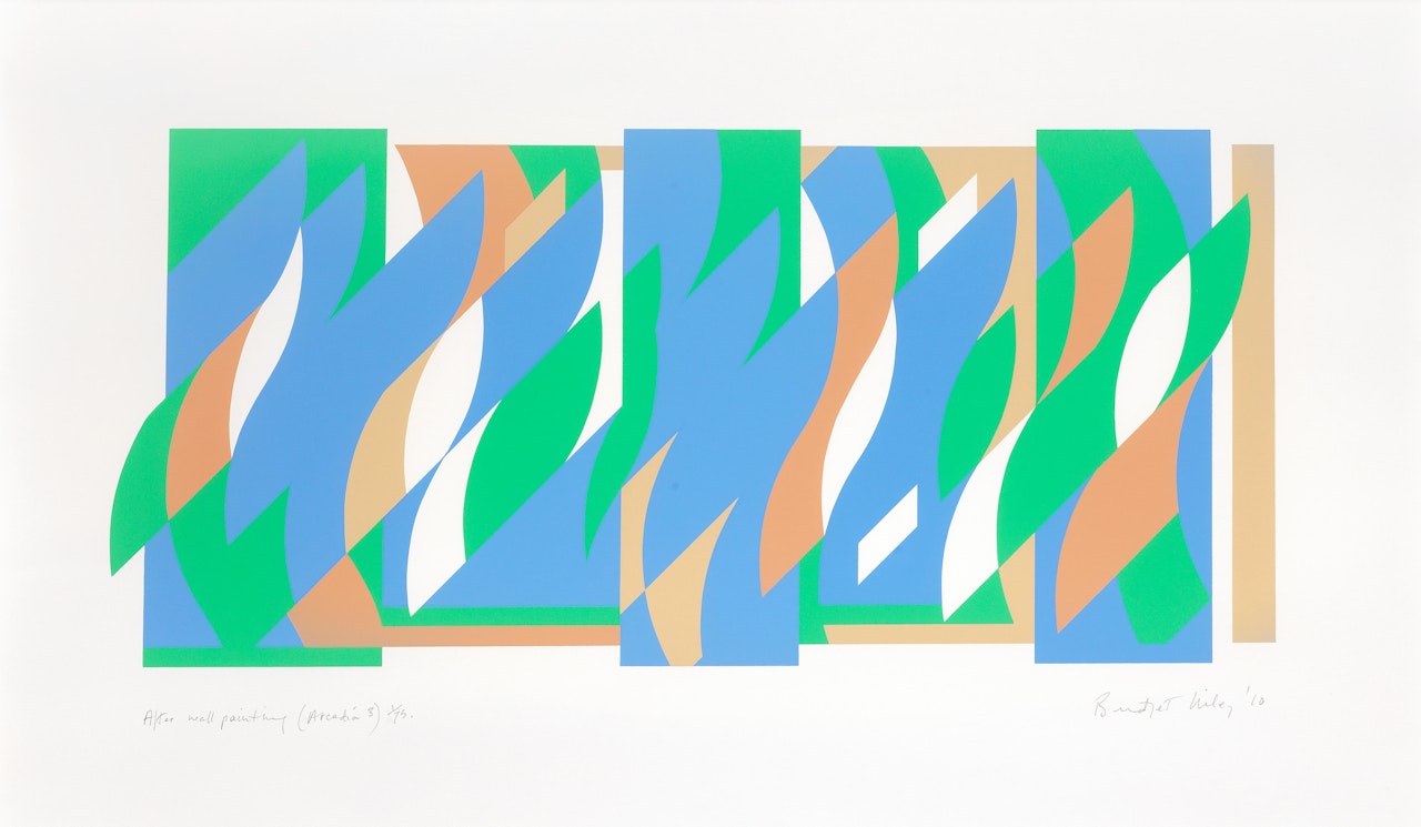 After Wall Painting (Arcadia 3) (Schubert 74) by Bridget Riley