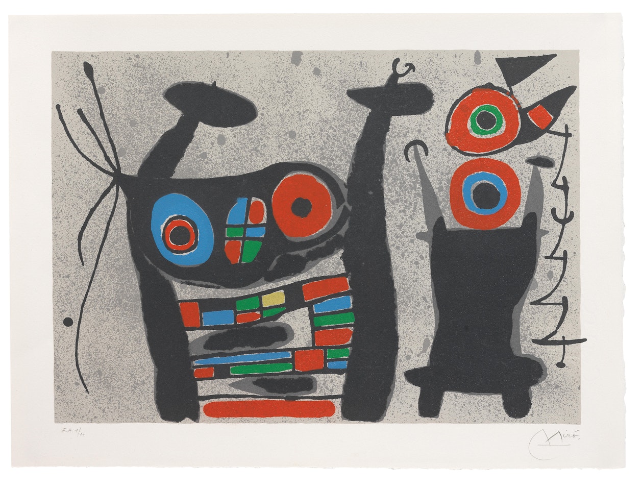 Plate II from Le Lézard aux plumes d'or by Joan Miró