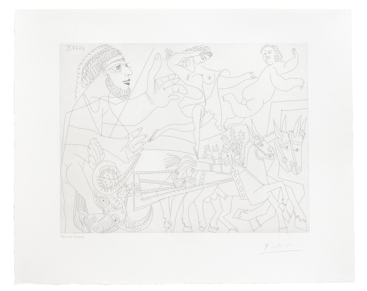 El Arrastre, avec Écuyère et Putto, from Series 347 (Bloch 1509; Baer 1525 B.b.2.) by Pablo Picasso