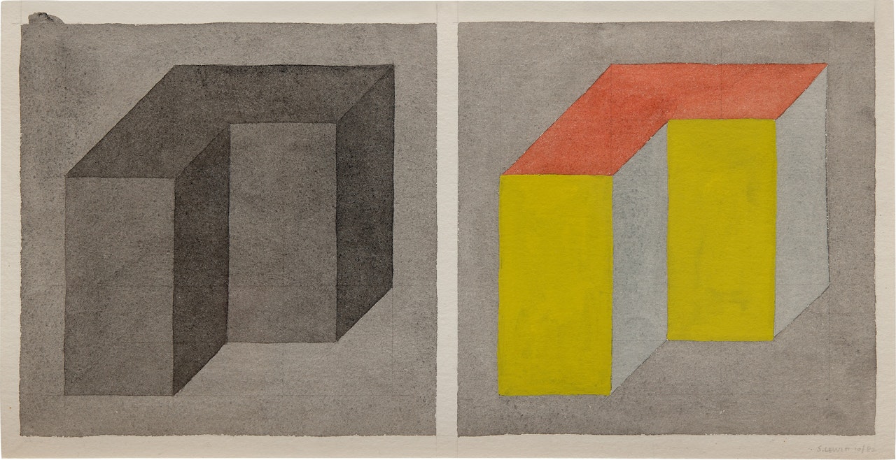 Forms Derived from a Cube (two parts) by Sol LeWitt