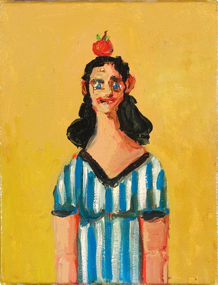 Girl in Striped Dress by George Condo