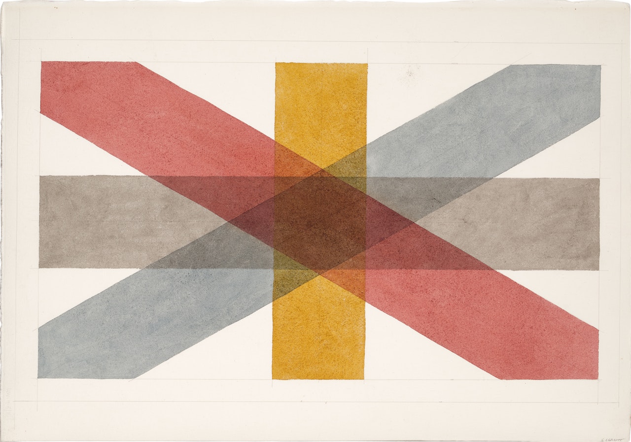 Bands of Lines in Four Directions and Four Colors by Sol LeWitt