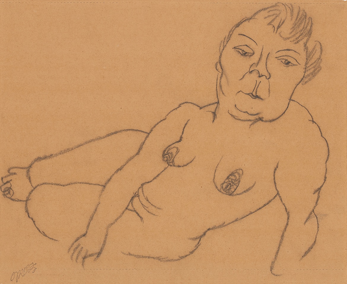 Liegender Weiblicher Akt by George Grosz