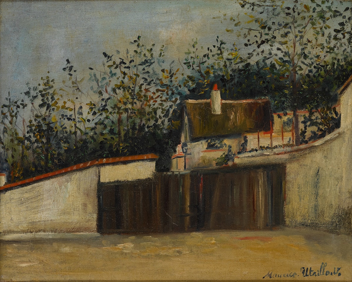 Rue Saint-Vincent et Chaumière d’Henri IV, Montmartre by Maurice Utrillo
