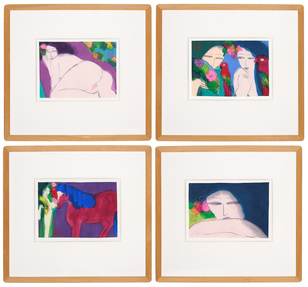 Untitled [Four Works] by Walasse Ting