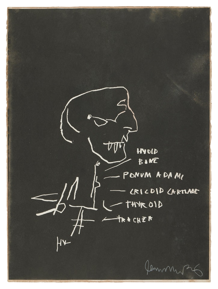 Thyroid, from Anatomy by Jean-Michel Basquiat
