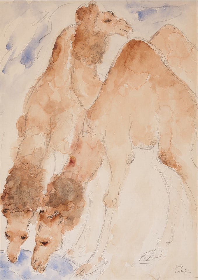 Three Camels by Reuven Rubin