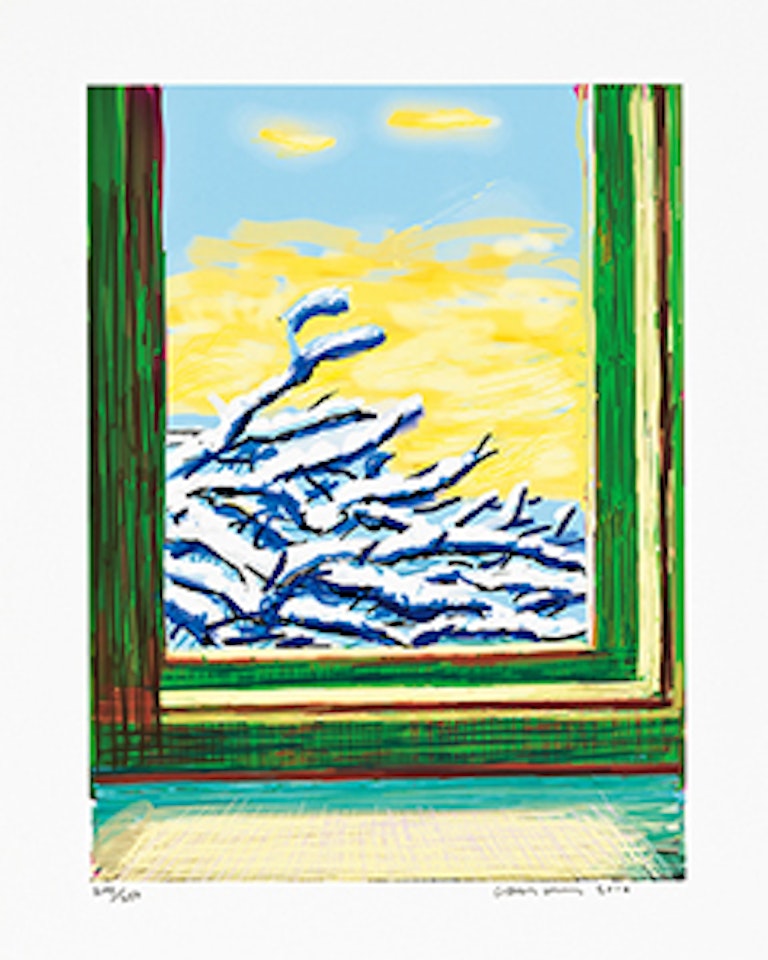 My Window Art Edition (No. 501–750) with a print of the iPad drawing No.610, 23rd December 2010 by David Hockney