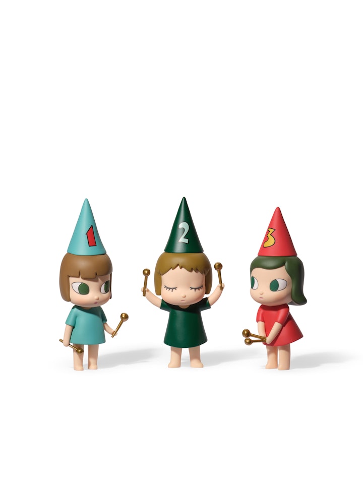 123 Drumming Girls (Set of Three) by Yoshitomo Nara