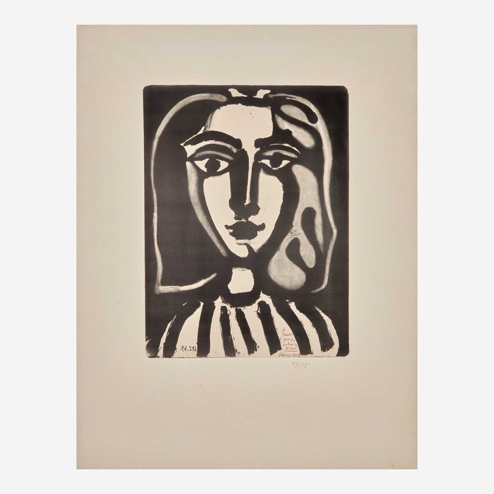 Jeune Femme (from Lithographie pour le Centenaire de l'Imprimerie Mourlot) by Pablo Picasso