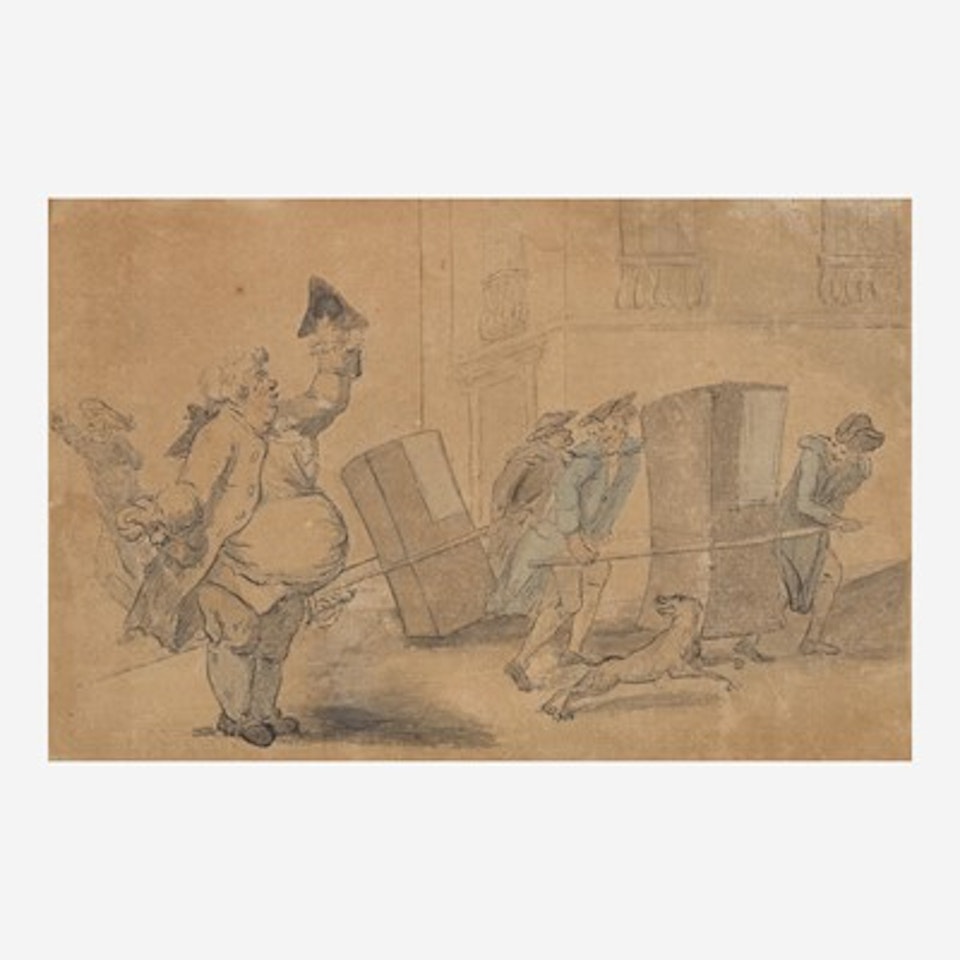 A Fare for a Sedan by Thomas Rowlandson