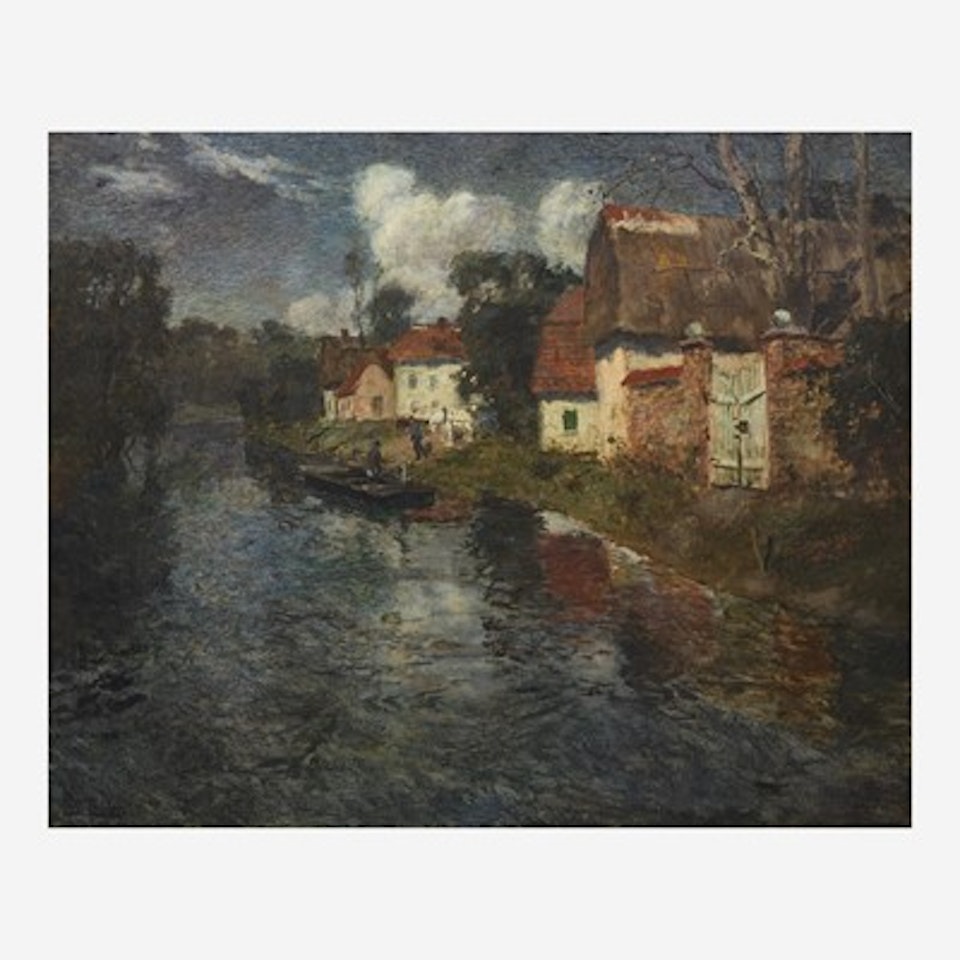 Canal in Spring by Fritz Thaulow