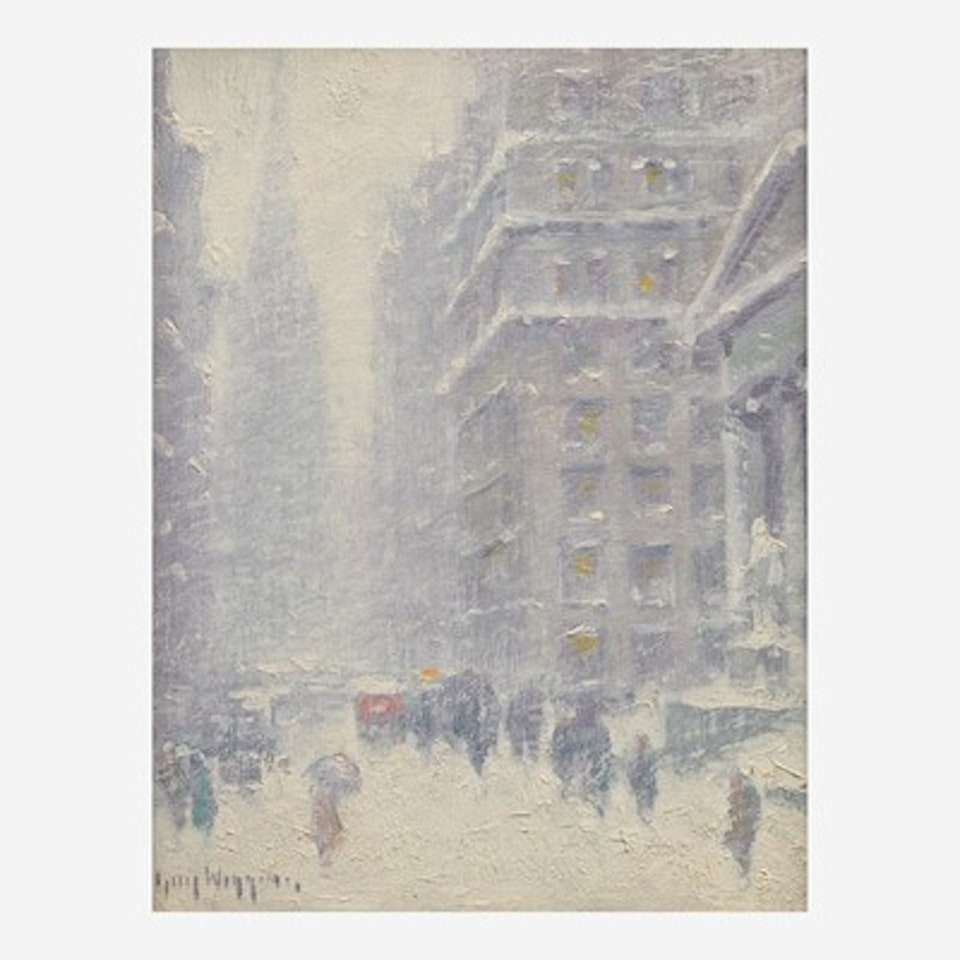 Winter Wall Street by Guy Carleton Wiggins