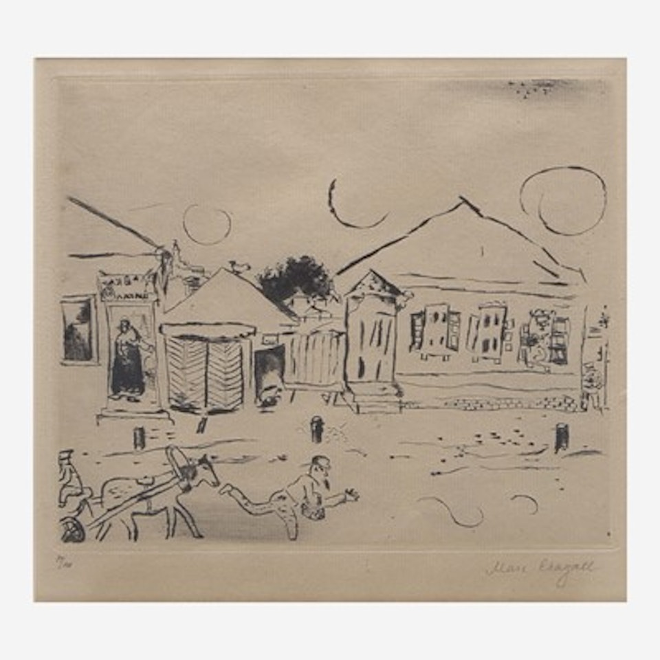 Pokrowskaja in Vitebsk from the suite Mein Leben (My Life) by Marc Chagall