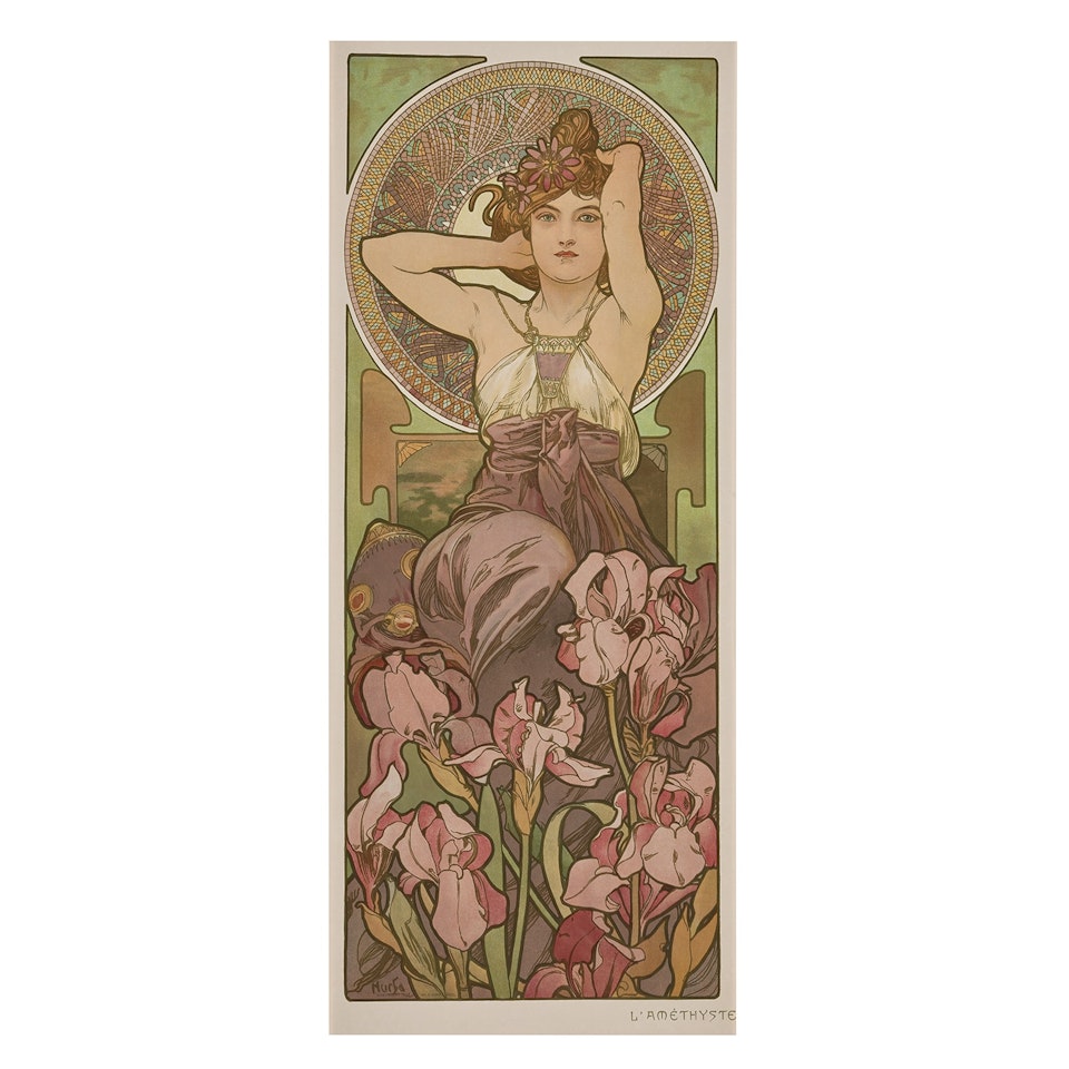 "L' Améthyste," from the "Les Pierres Précieuses" series by Alphonse Mucha
