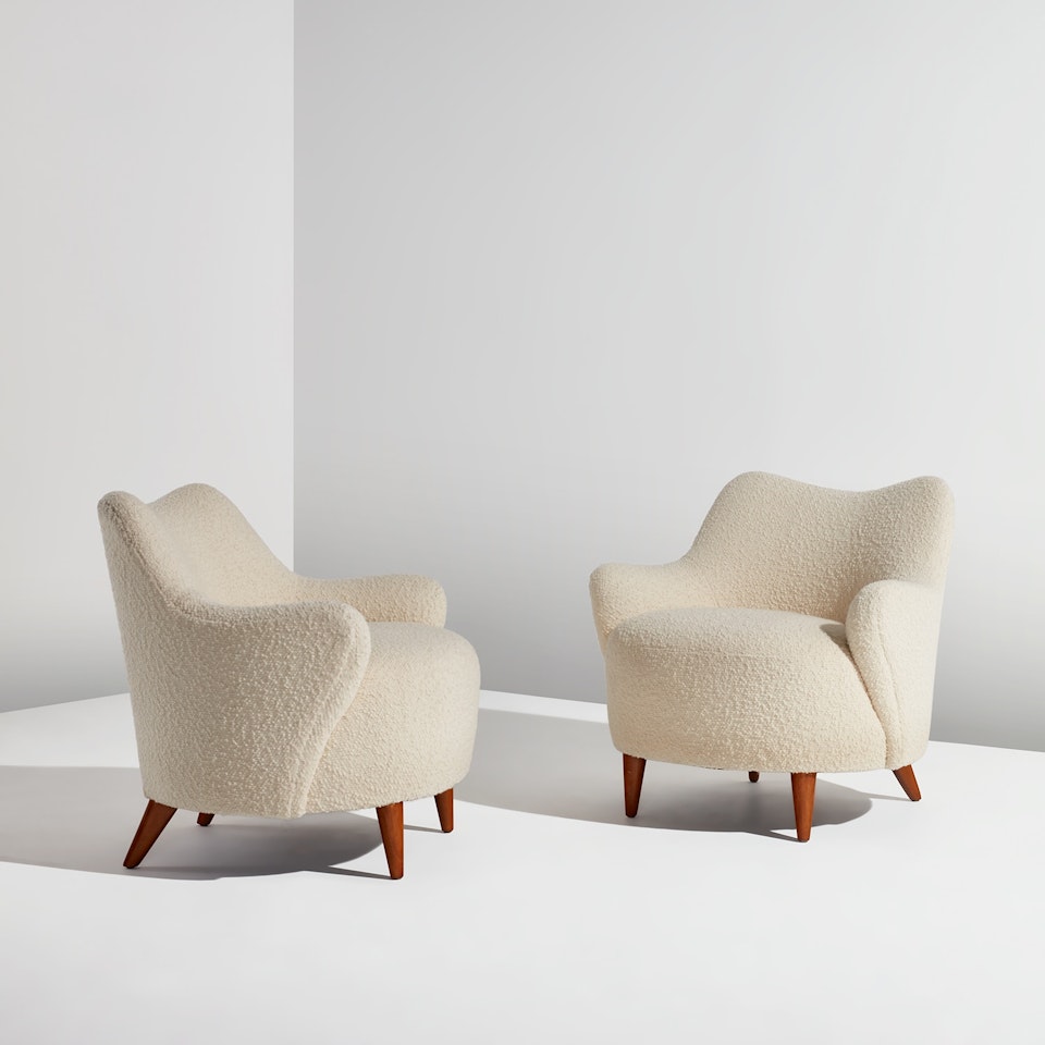 Pair of "Barrel" chairs by Vladimir Kagan