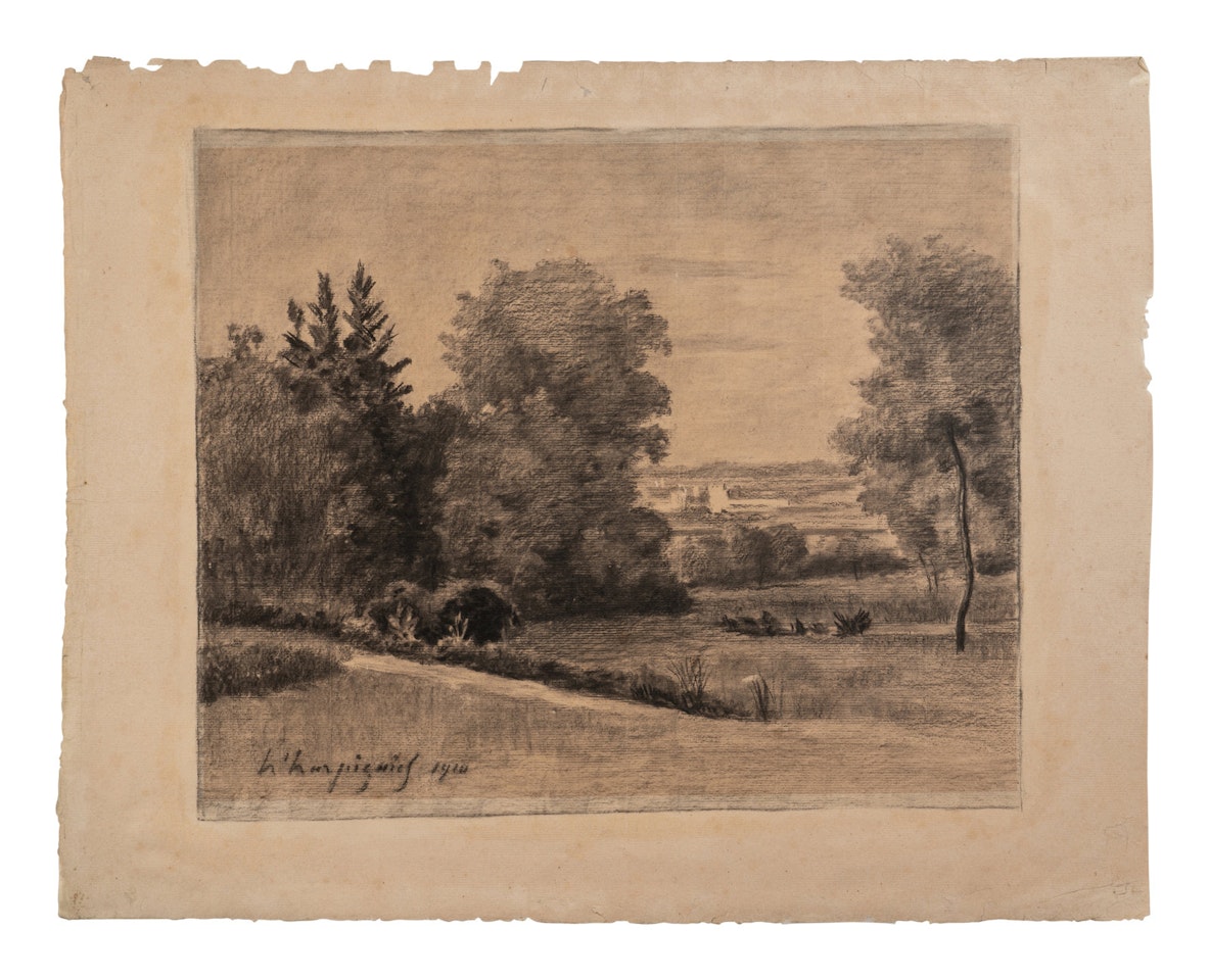 Landscape by Henri Harpignies